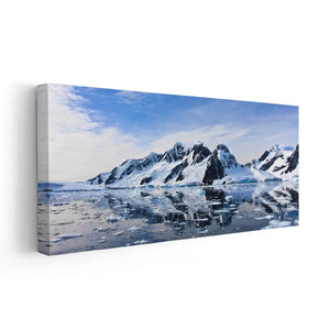Artic Snowy Mountains Wall Art Canvas