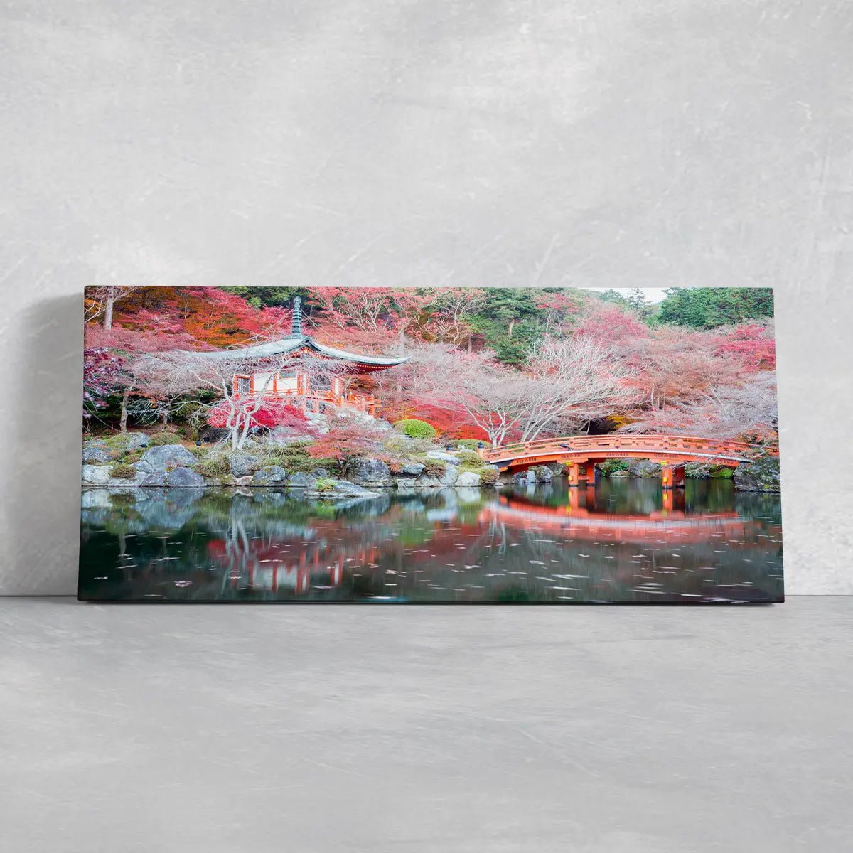 Japanese Garden Bridge Wall Art Canvas