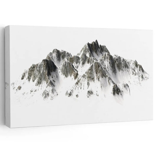Snowy Mountains Wall Art Canvas