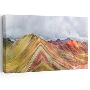 Rainbow Mountains Wall Art Canvas