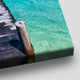 Coastal Beach Canvas Art - Ocean Dock Scene - Framed Ocean Wall Decor