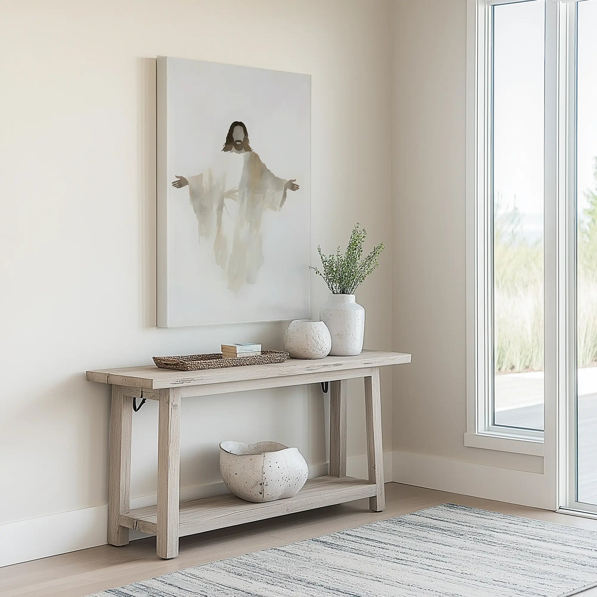faceless jesus wall art, Christian canvas prints, modern Jesus artwork, religious framed art.