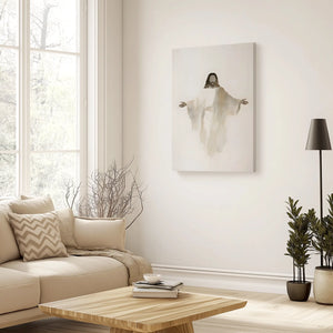Christian art on canvas, spiritual canvas wall art, faith-inspired painting.