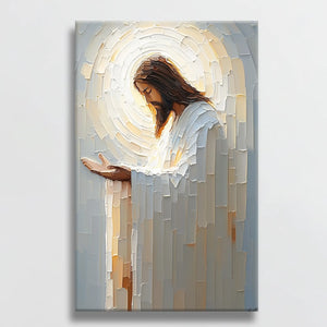 Painting Of Jesus Praying, Framed Christian artwork, paintings of Jesus, religious framed art, faith canvas wall art