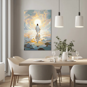 religious artwork prints, jesus walking on water picture, christian inspirational wall art