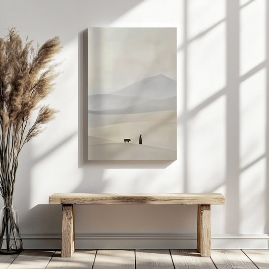 Christian wall art of Jesus and the lost sheep, framed religious prints, faith canvas.