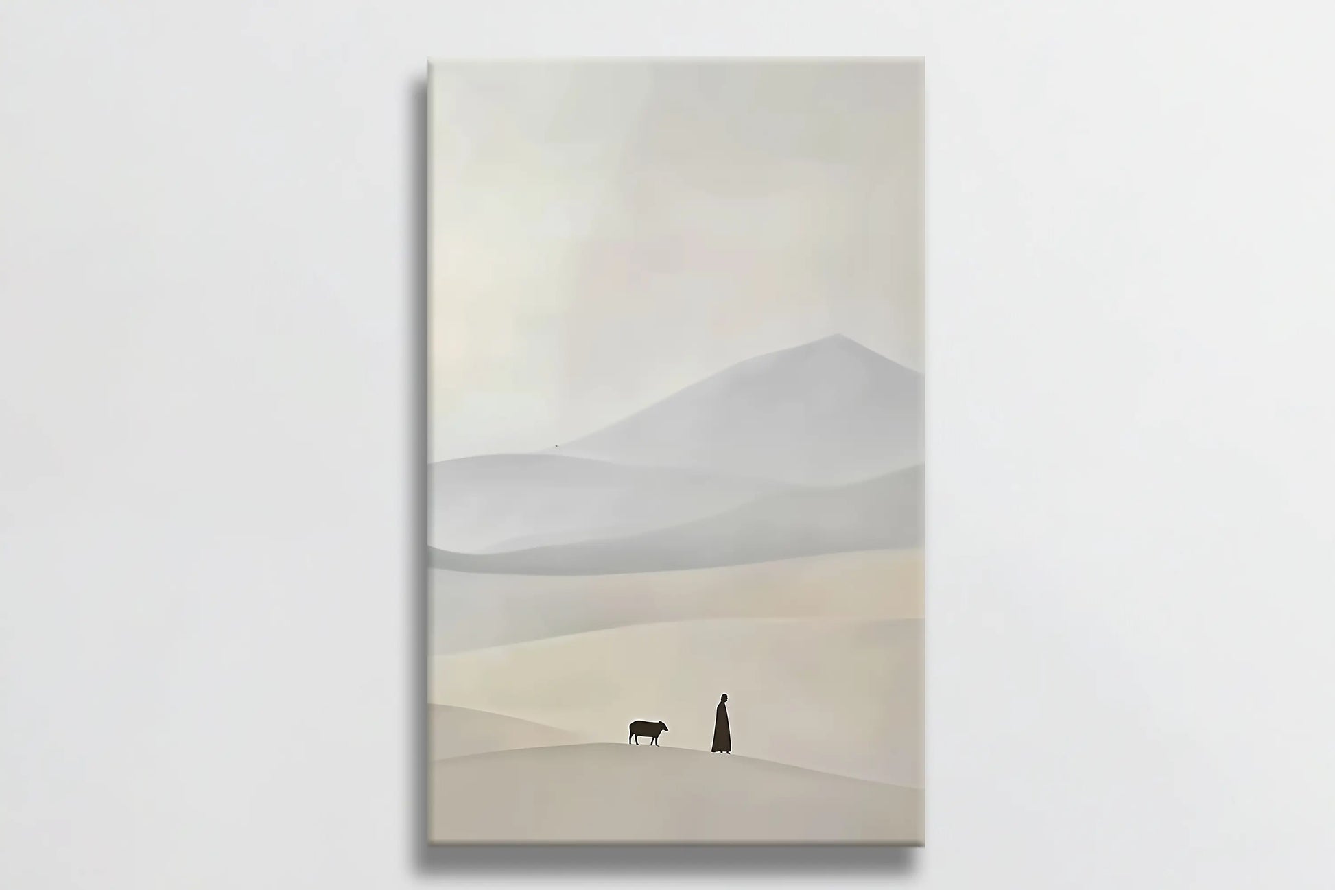 Christian wall decor of Jesus leaving the 99, framed Christian wall hanging, faith canvas prints.