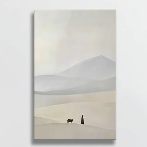 Christian wall decor of Jesus leaving the 99, framed Christian wall hanging, faith canvas prints.