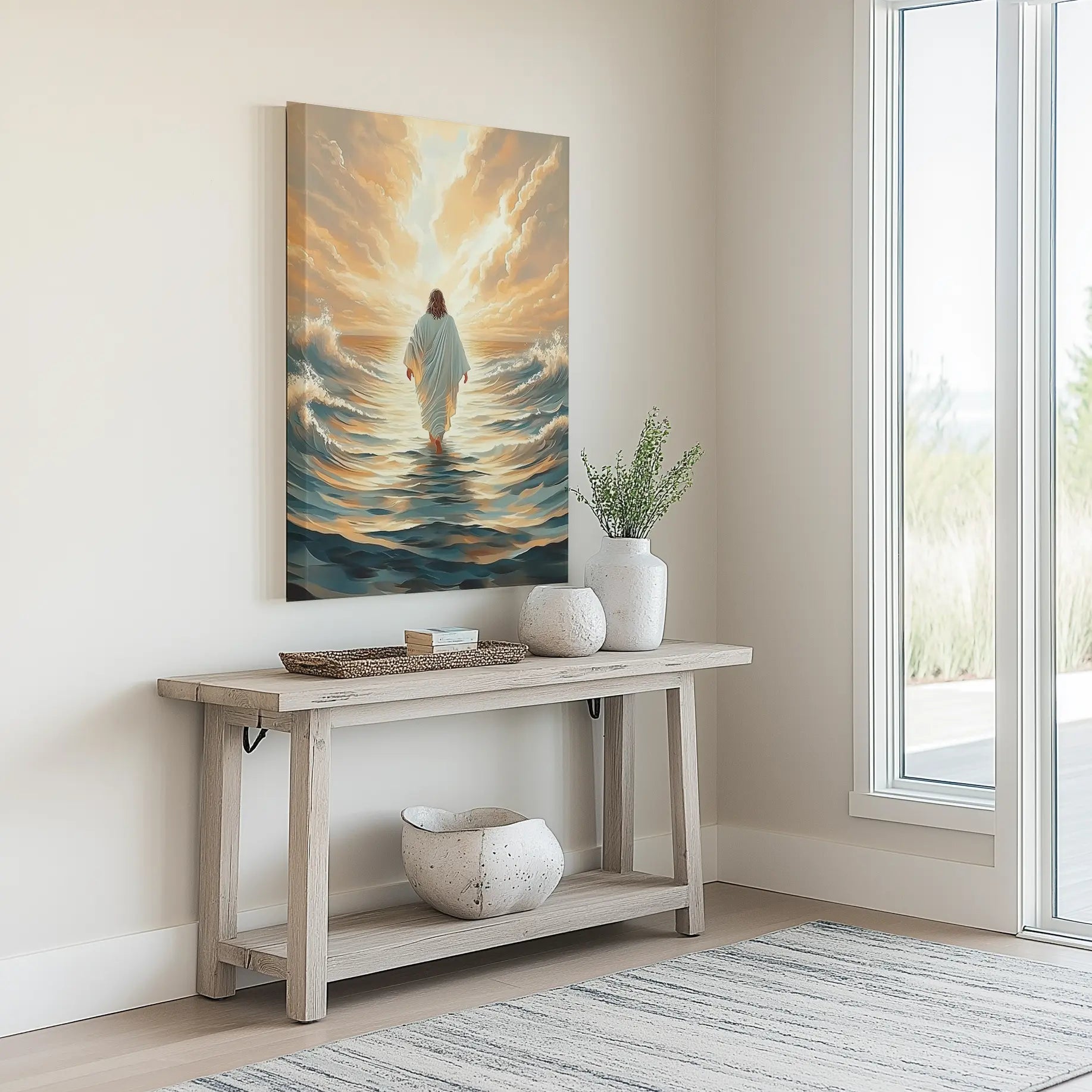 religious canvas wall art, contemporary christian artwork, christian framed wall art