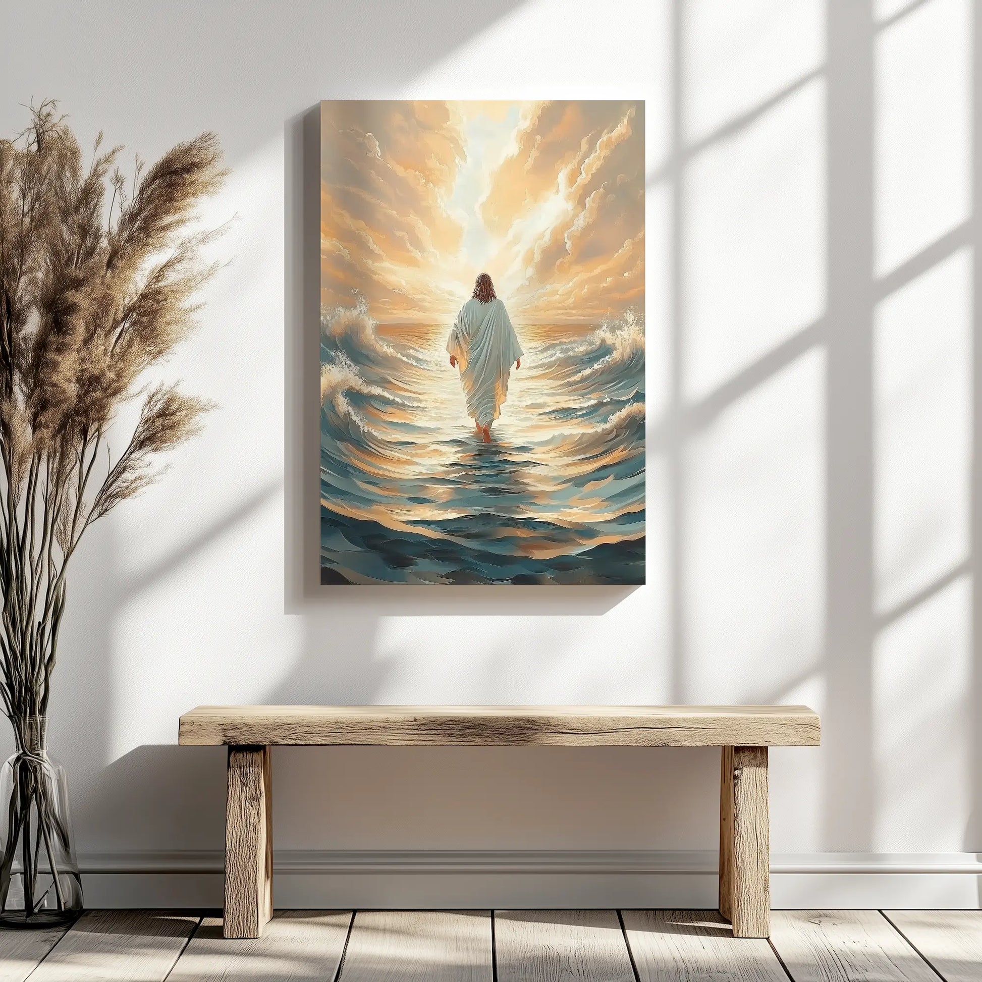 large christian canvas wall art, spiritual prints, religious framed art