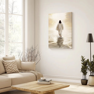 canvas jesus walking on the sea, christian canvas prints, faith print