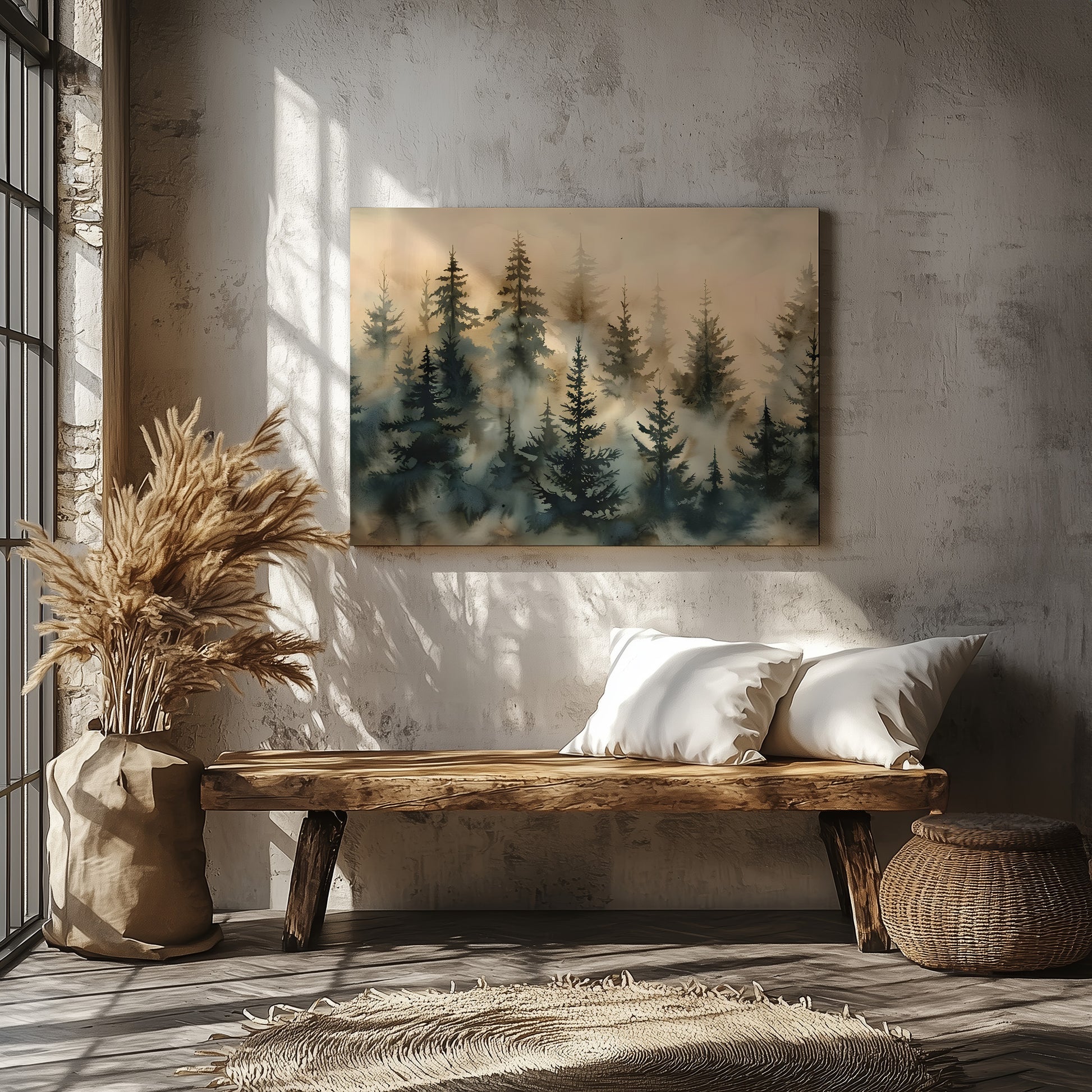Foggy Forest Canvas Art