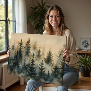 Foggy Forest Canvas Art