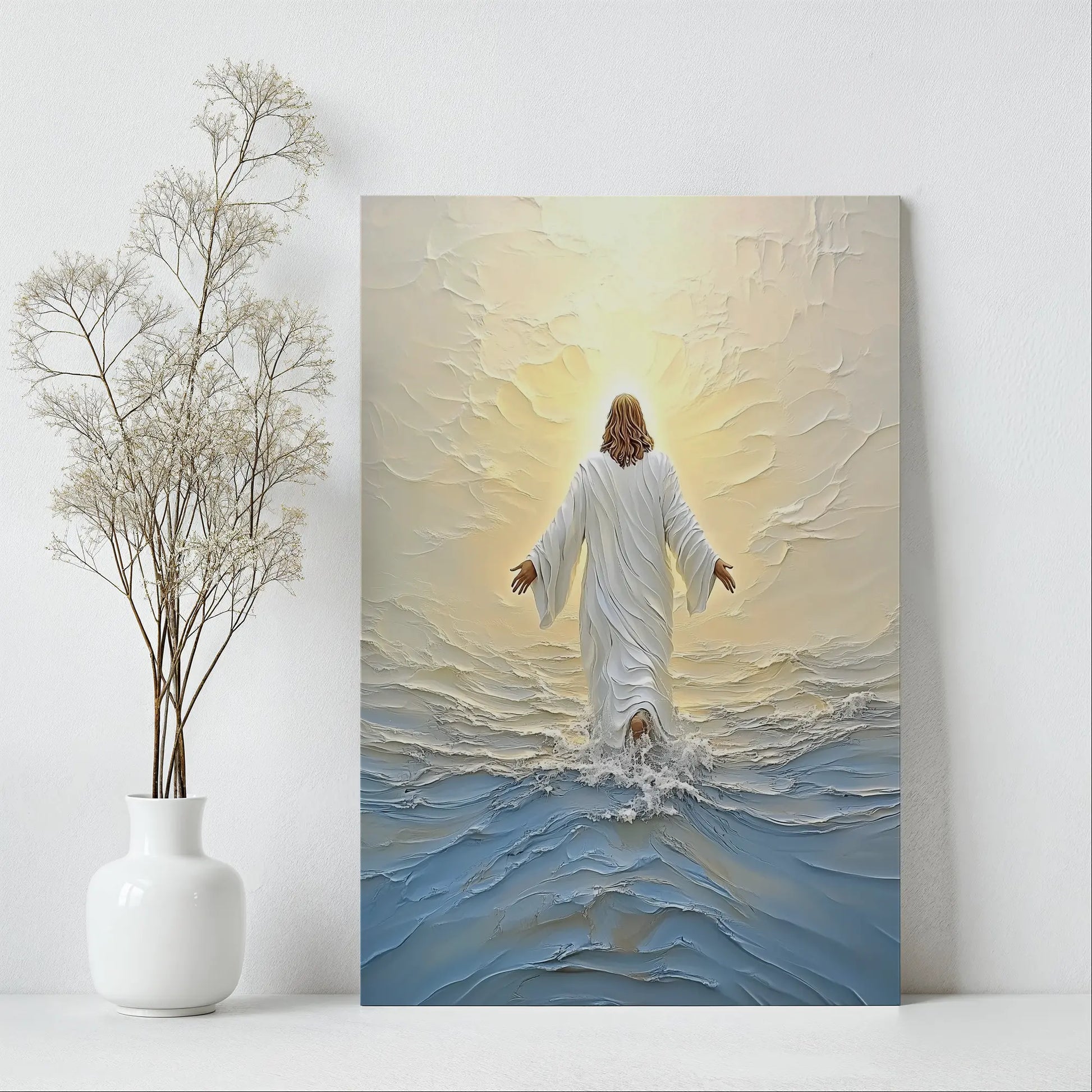 large christian canvas wall art, framed christian art, modern christian art prints