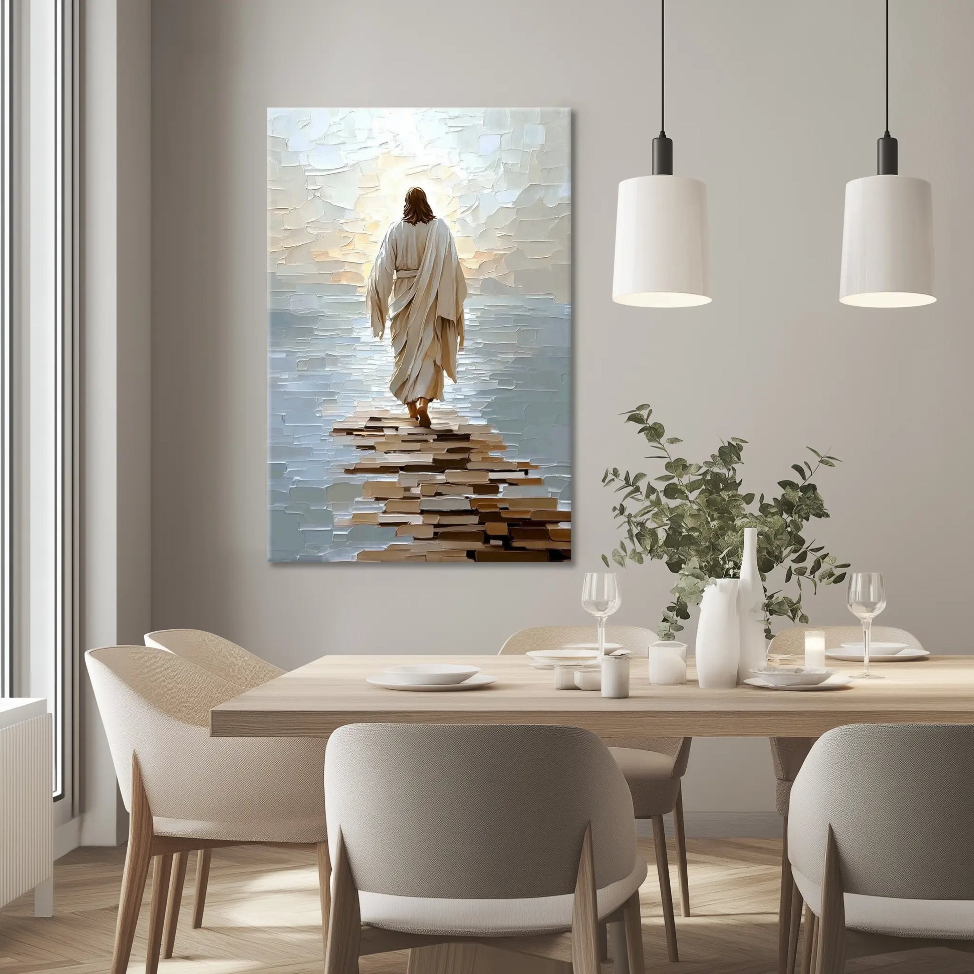 jesus art canvas, framed religious wall art, christian canvas prints