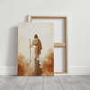 christian framed wall art, faith artwork, jesus walking on the water painting
