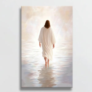 painting of christ on the water, religious artwork prints, spiritual pictures for wall