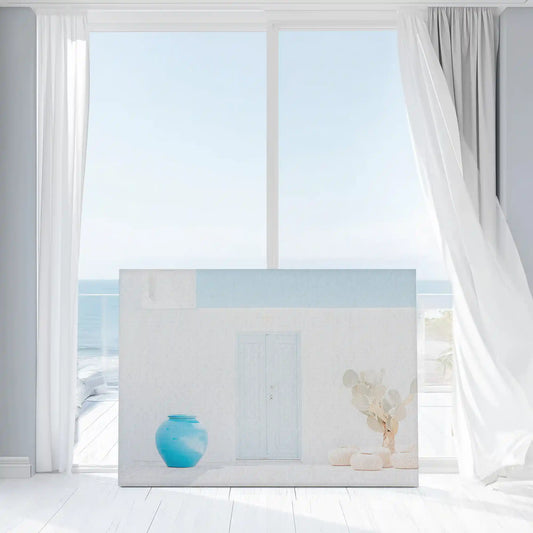 Whitewashed cottage wall decor bringing airy seaside mood to interiors