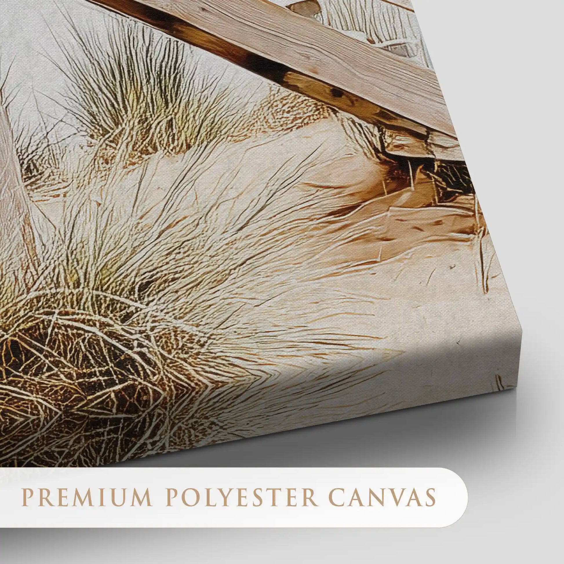 Beach Cabin Steps Canvas Wall Art