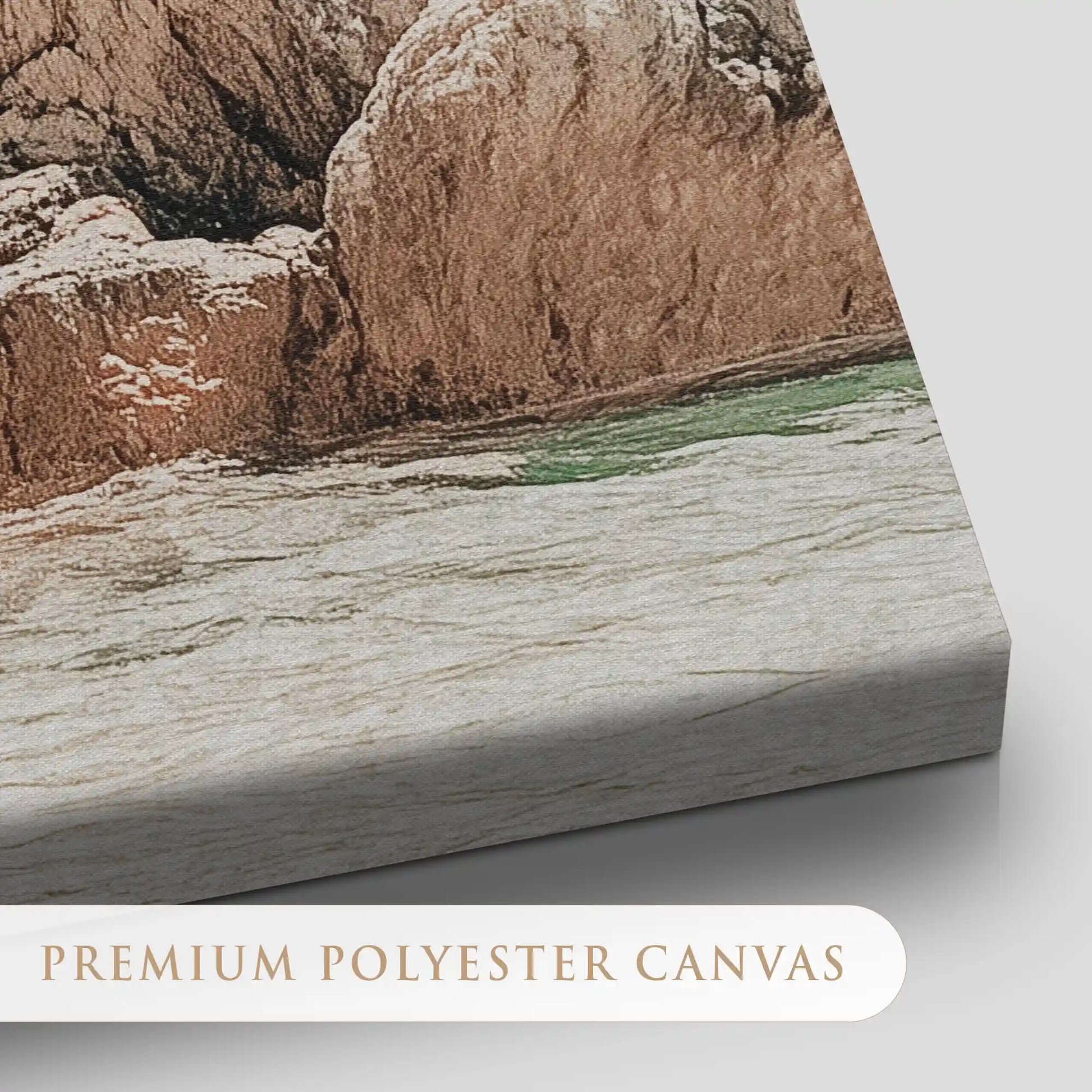 Rocky Shore Ladder Canvas Wall Art