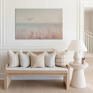 Large seagrass and ocean canvas art perfect for bedroom above bed placement
