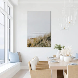 Oversized dune grass canvas wall art for bathroom retreat spaces