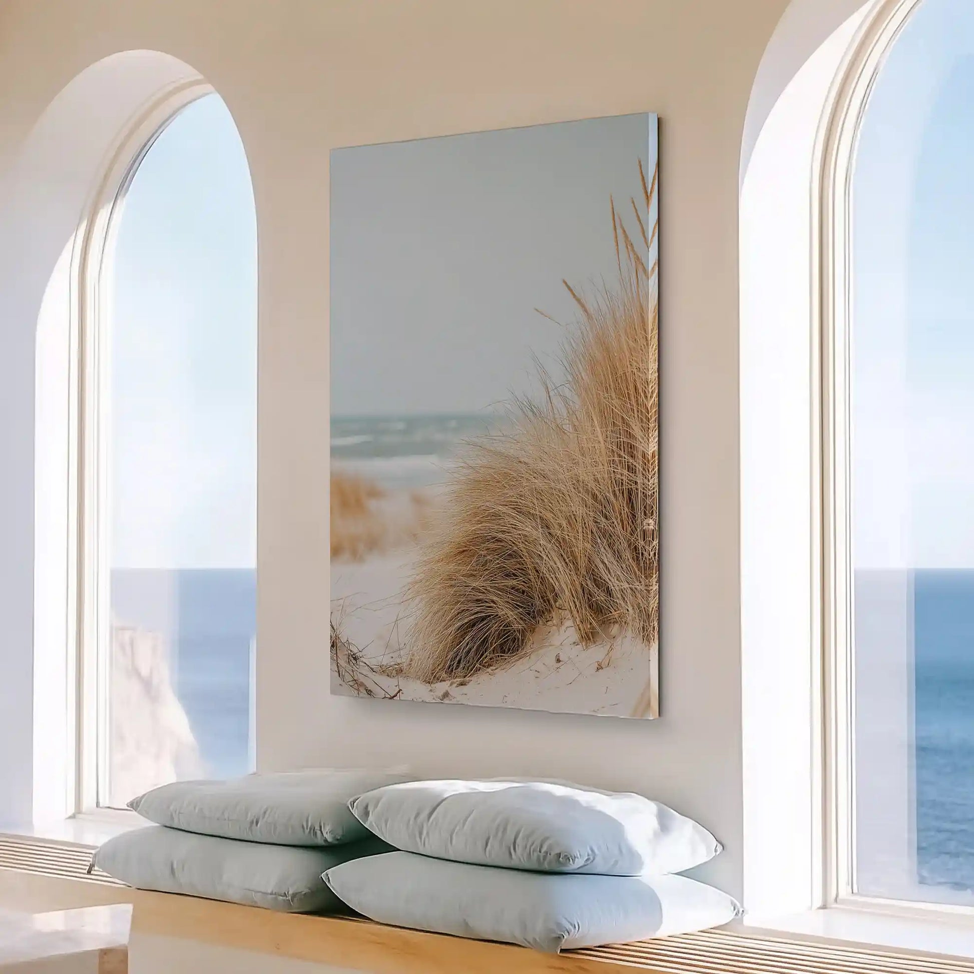 Large dune and sea painting perfect for above the sofa wall placement