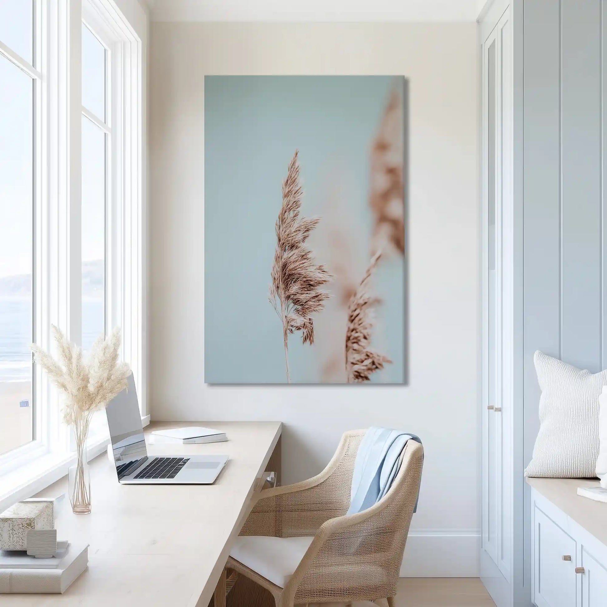 Peaceful botanical painting with soft hues for modern bohemian homes