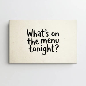 Flat-rendered canvas wall art with casual black handwriting on a beige background, emphasizing simplicity