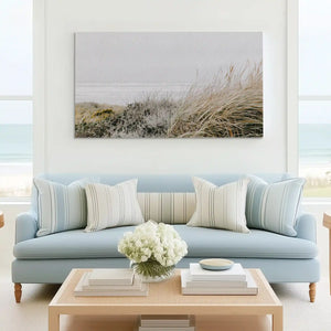 Tranquil dune grass canvas wall art complementing Scandinavian-inspired décor