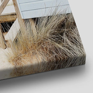 Beach Hut Coastal Canvas Wall Art