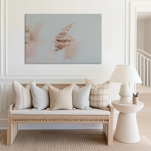 Large grass field canvas art perfect for bedroom above bed placement