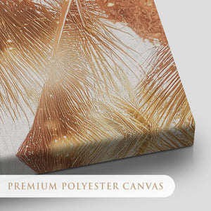 Golden Palm Trees Canvas Wall Art