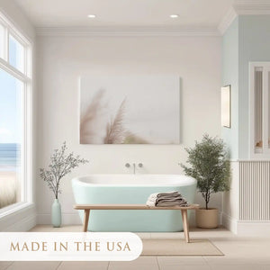 Peaceful dune painting adding natural coastal charm to contemporary interiors