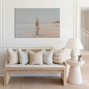 Large surfer silhouette canvas art perfect for bedroom above bed display
