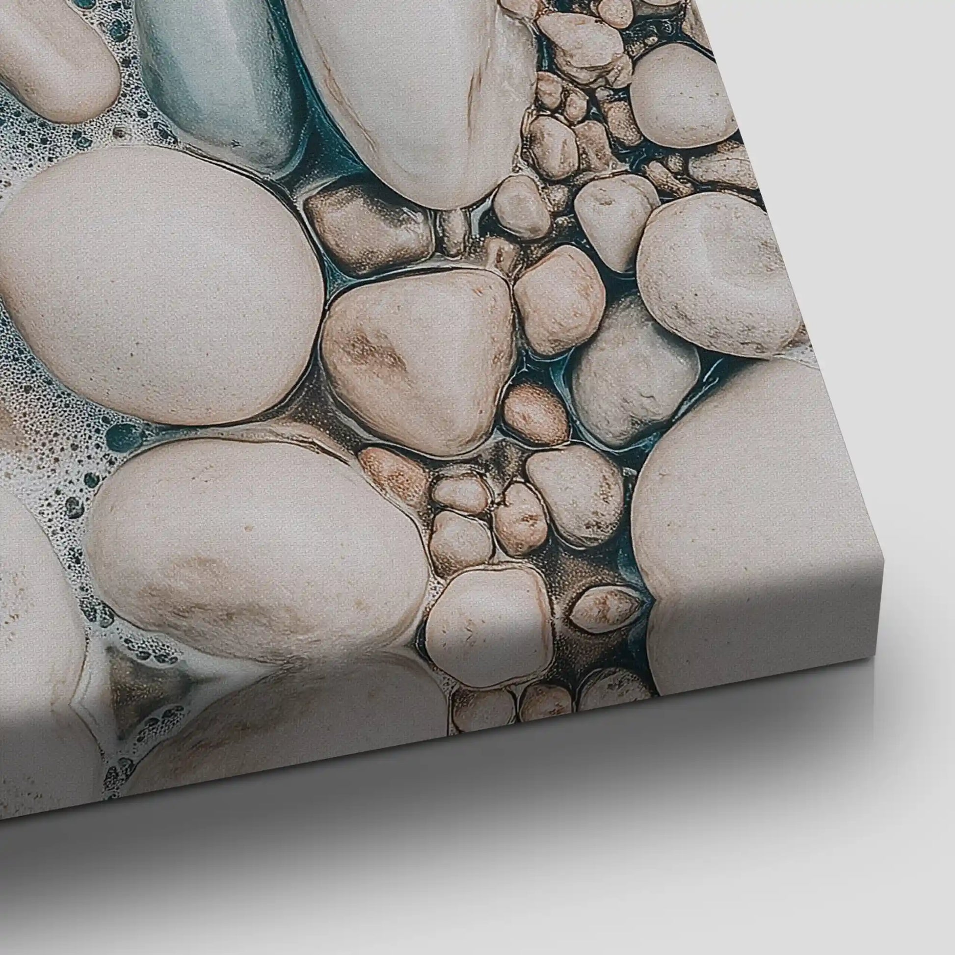 Ocean Pebble Shoreline Canvas Wall Art