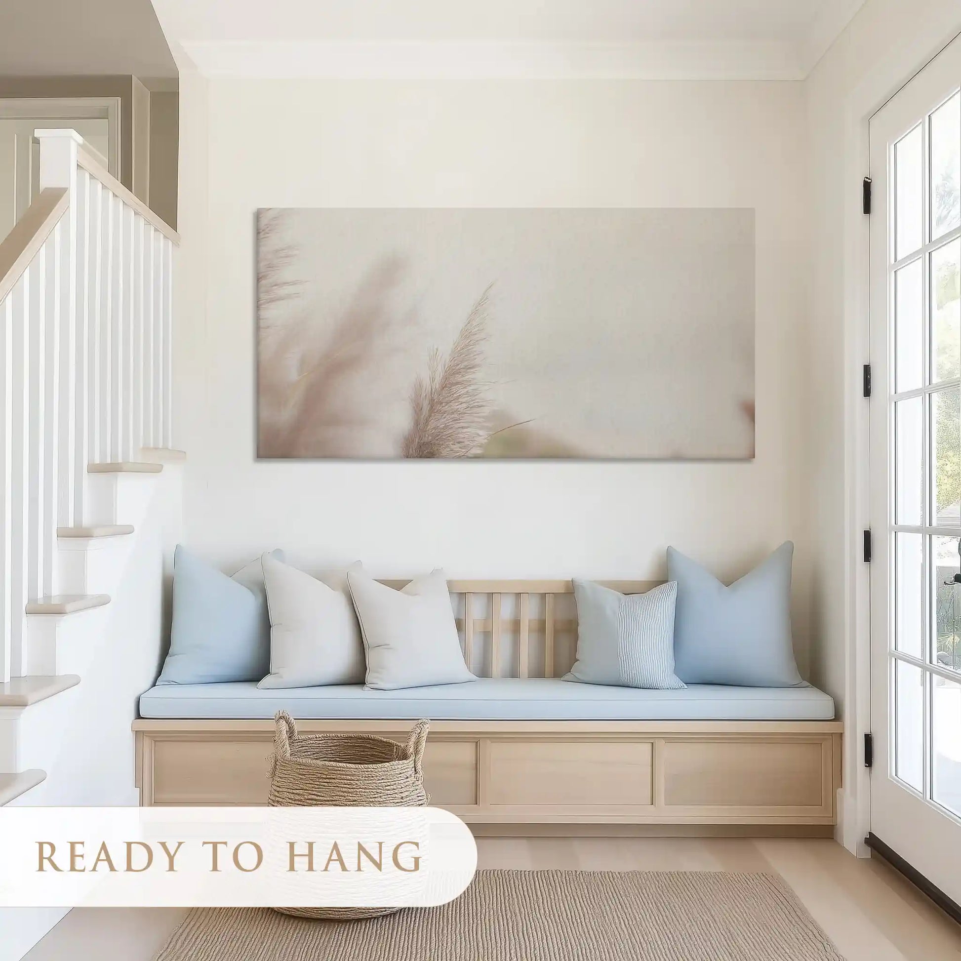 Calm pastel dune canvas art with muted tones for airy and modern living room décor