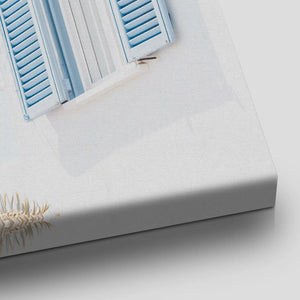 Greek Island Window Canvas Wall Art