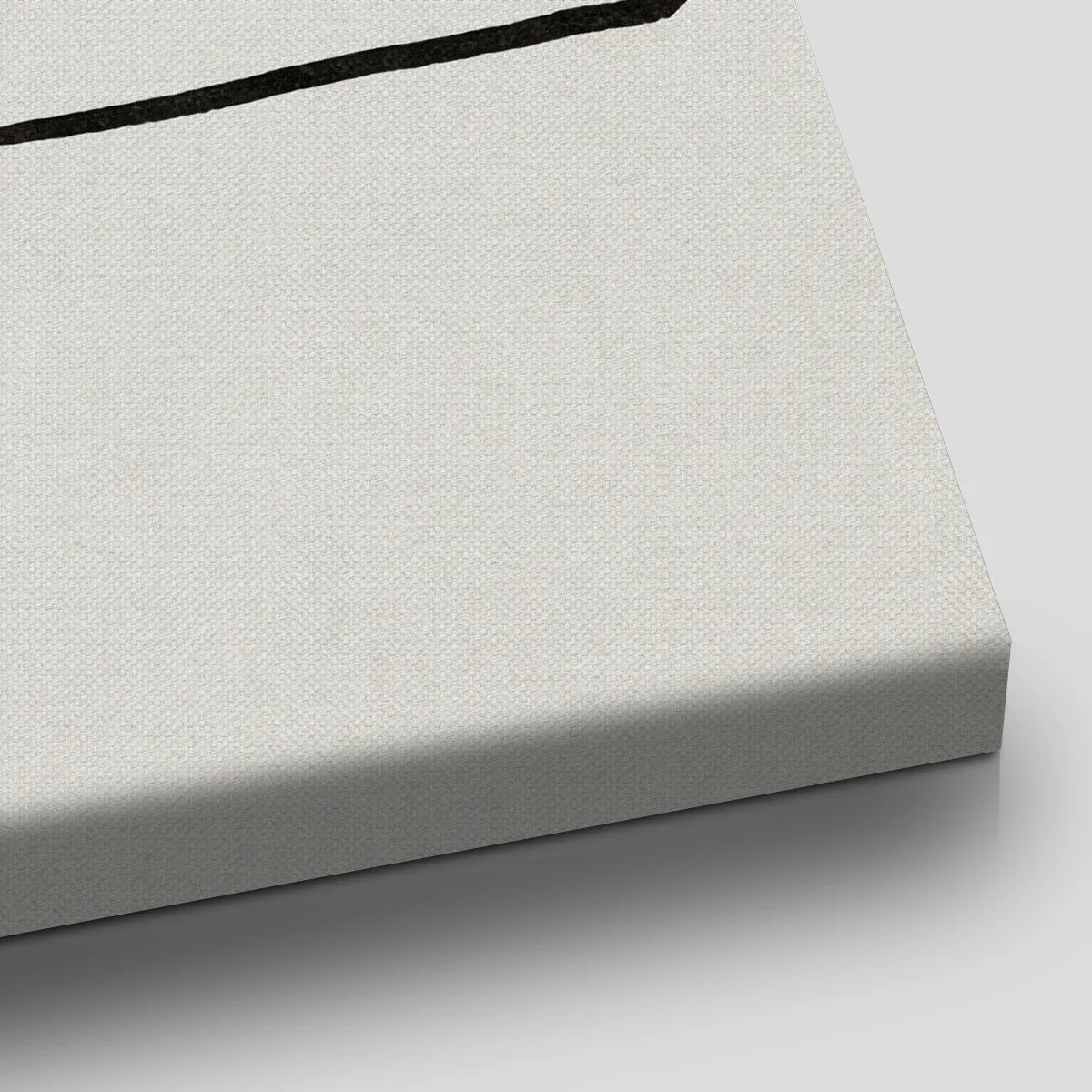 Playful canvas wall art featuring hand-drawn cubes and quirky text in a lighthearted monochrome design