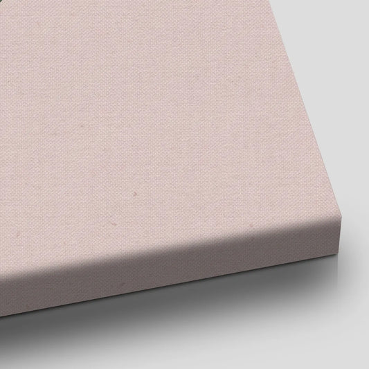 Modern canvas wall art with centered typography and a beige matcha whisk illustration on a light pink background