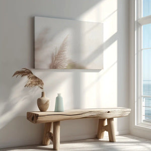 Soft dune grass painting captured in canvas art with natural minimalist style