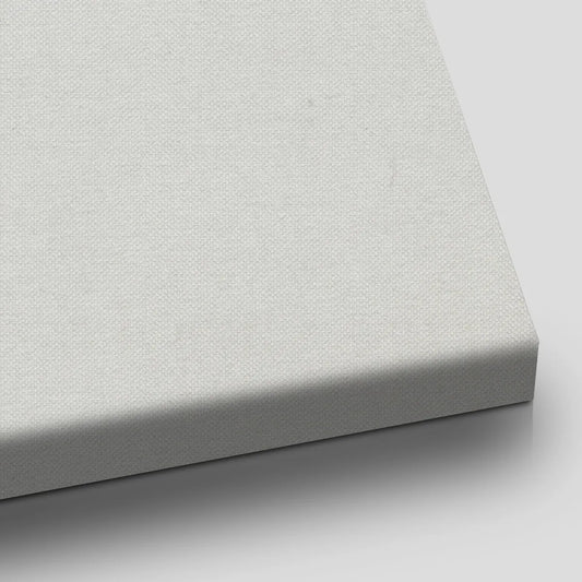 Minimalist canvas wall art with centered black script text reading 'First coffee, then the day begins' on a neutral background