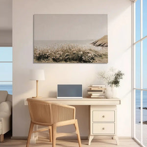 Oversized wildflower meadow canvas print styled as rustic wall decor for homes