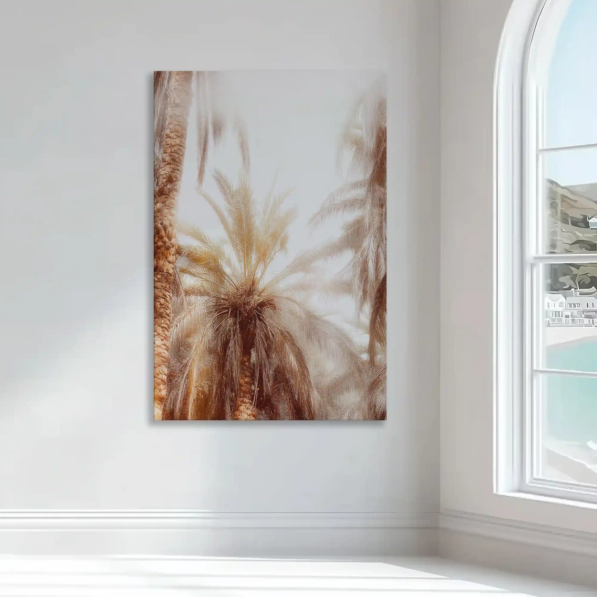 Soft brown tropical wall decor bringing natural warmth and coastal charm to modern interiors