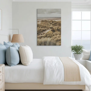 Tranquil dune grass canvas art complementing modern neutral interiors
