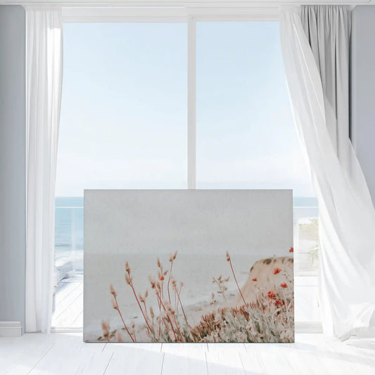 Soft pastel floral wall decor bringing airy and calming mood to interiors