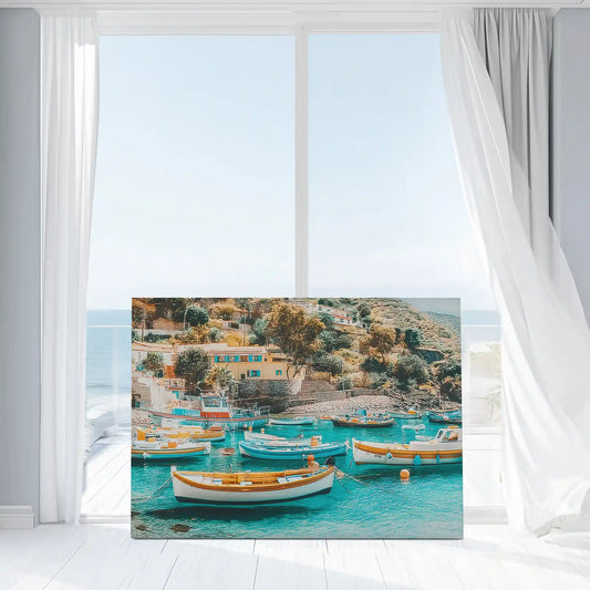 Turquoise water wall decor bringing vibrant coastal charm to modern interiors