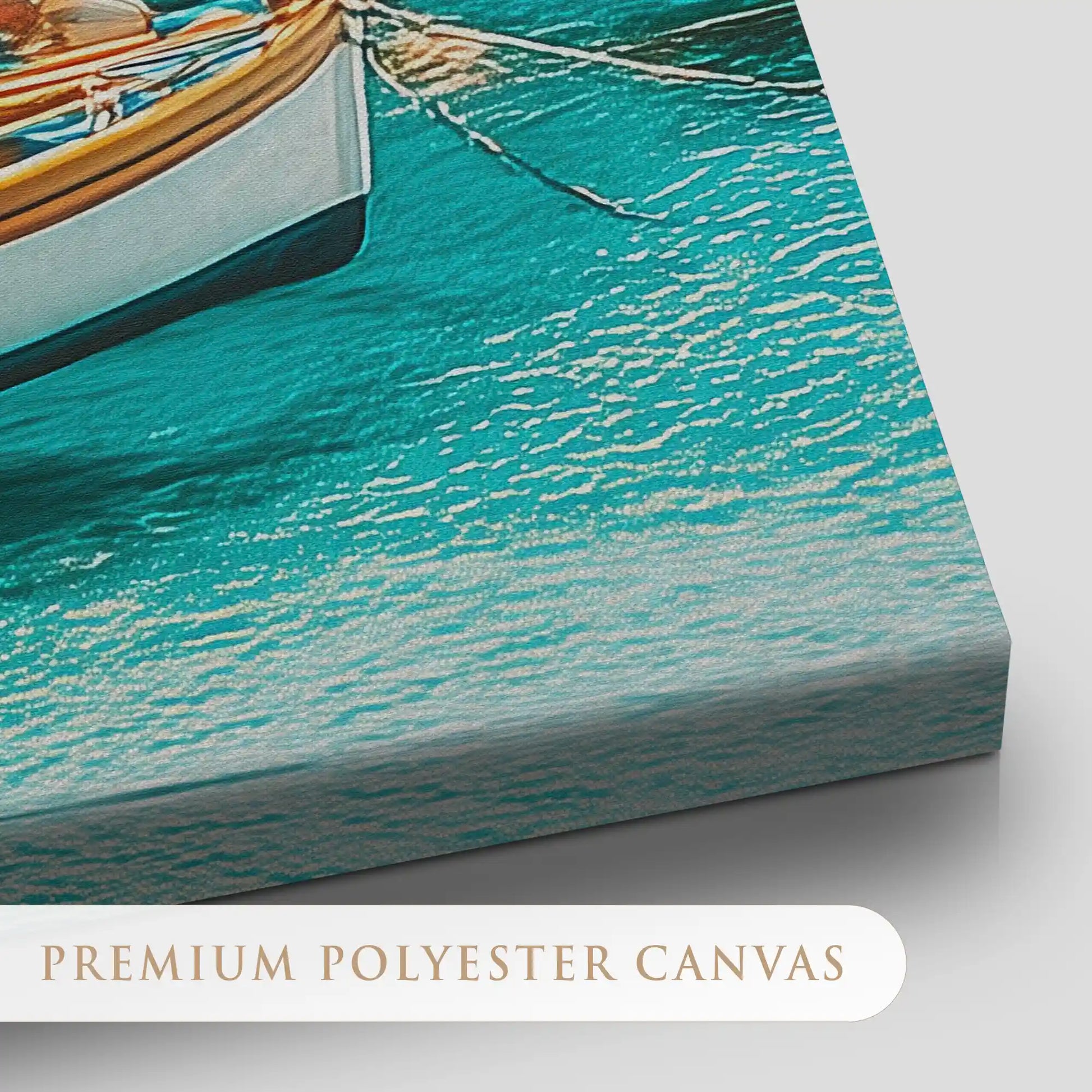 Mediterranean Harbor Boats Canvas Wall Art