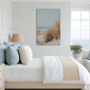 Tranquil dune grass canvas art complementing neutral airy interiors