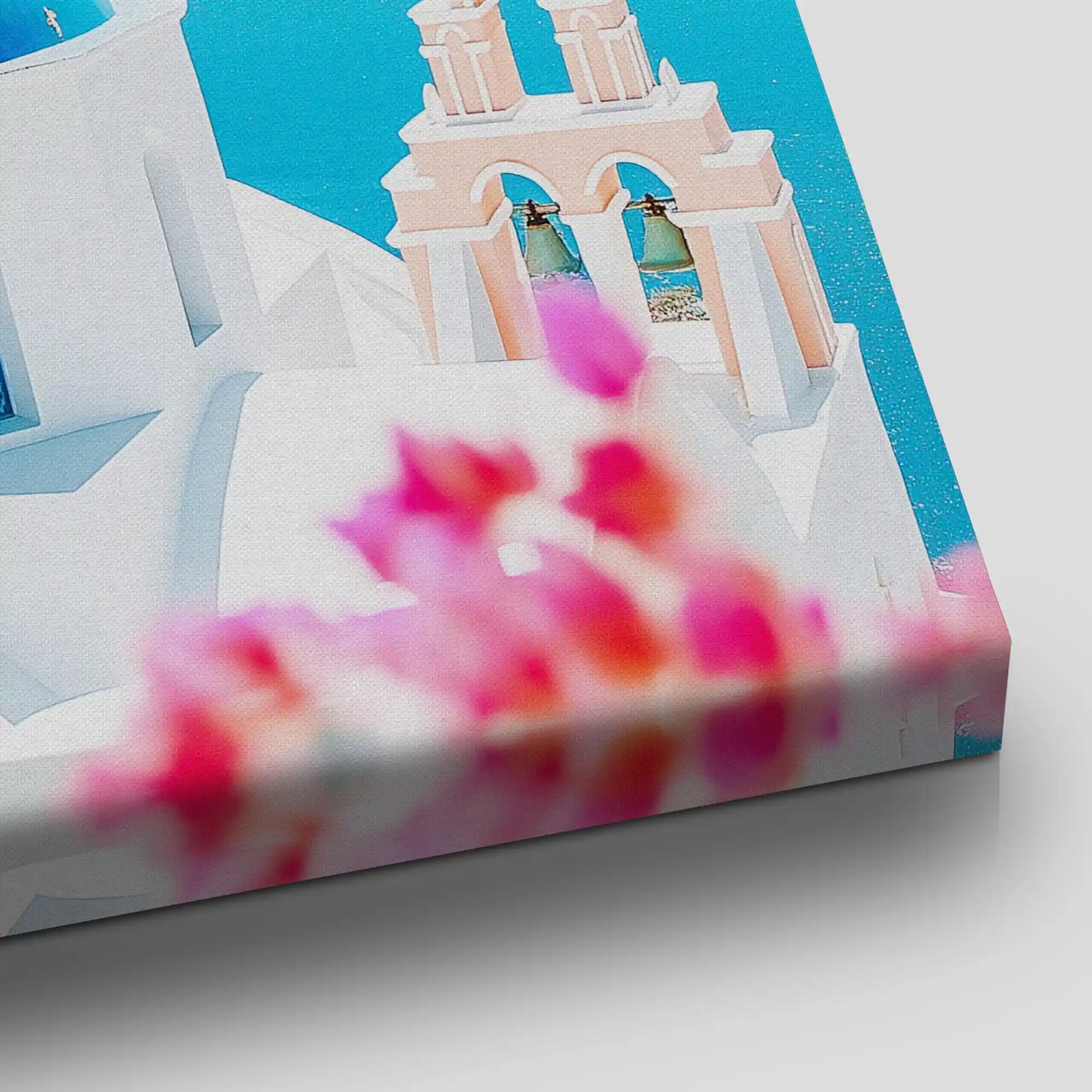 Santorini Blue Dome Canvas Wall Art